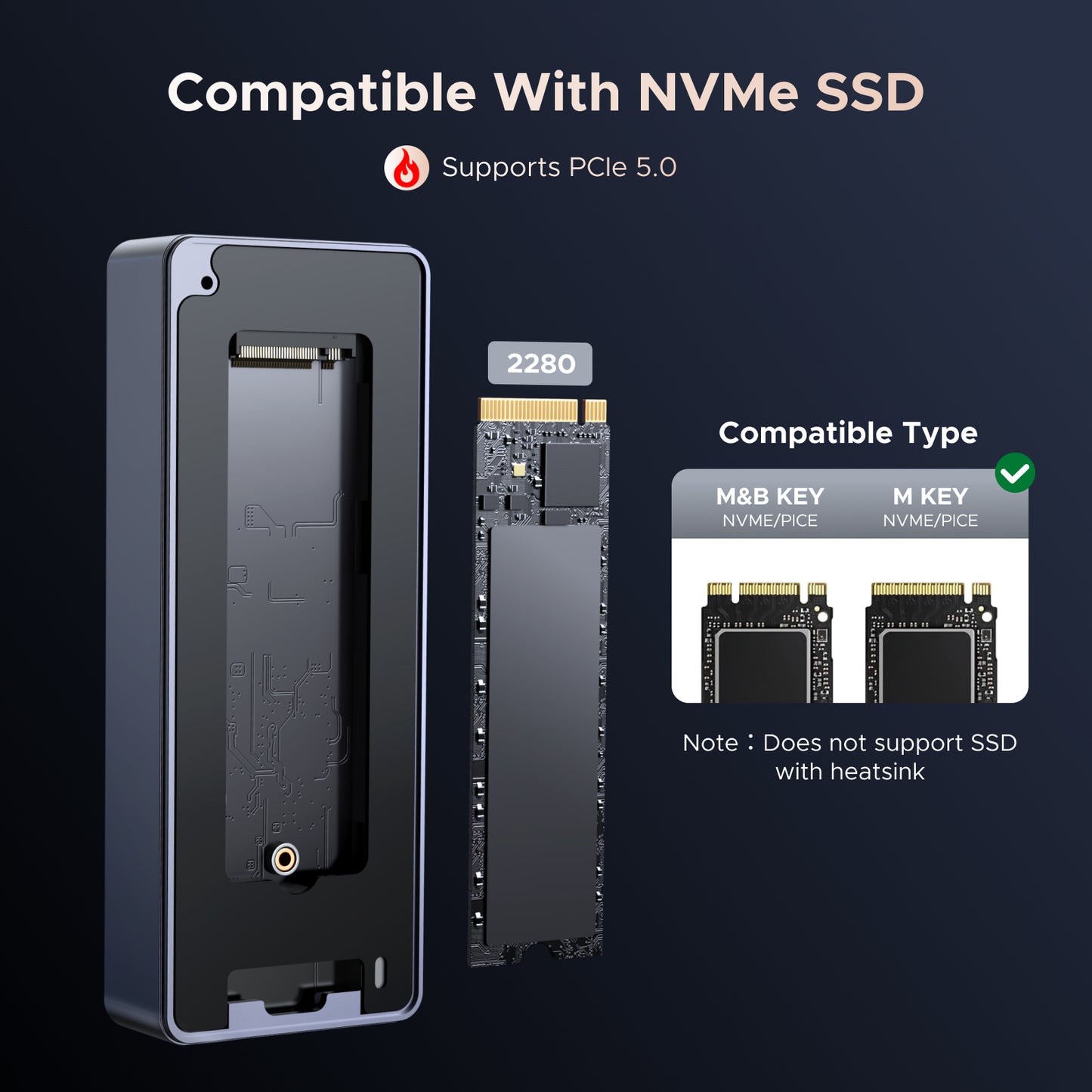UGREEN 80Gbps 8TB M.2 NVMe SSD Enclosure