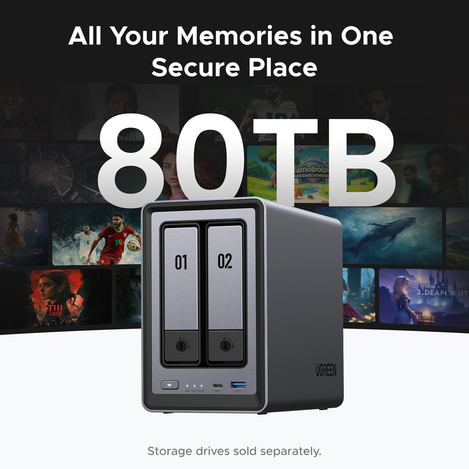 2 bay 76TB NAS Storage | 14-day worry-free trial – UGREEN NAS UK