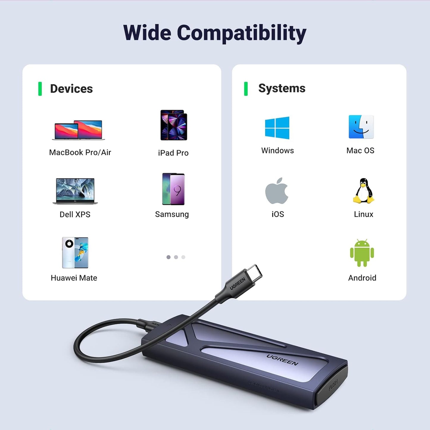 UGREEN 10Gbps M.2 NVMe SSD Enclosure